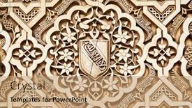  Presentation with granada - Beautiful theme featuring granada-spain-march-11-2013 backdrop and a coral colored foreground