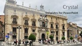  Presentation with granada - Beautiful theme featuring granada-spain-may-19-palacio backdrop and a sky blue colored foreground