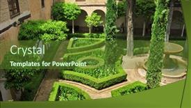  Presentation with granada - Amazing PPT layouts having granada-spain-may-19-patio backdrop and a tawny brown colored foreground