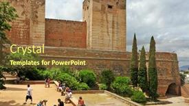  Presentation with granada - Presentation design having granada-spain-may-19 background and a tawny brown colored foreground