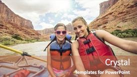  Presentation with family day - PPT layouts enhanced with grand - cute active young family enjoying background and a red colored foreground