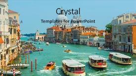  Presentation with canal - PPT theme with grand-canal-and-basilica-santa background and a light blue colored foreground