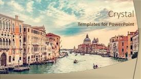  Presentation with canal - Slide set featuring grand-canal-and-salute-basilica background and a lemonade colored foreground