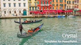  Presentation with canal - Theme featuring grand canal in venice italy background and a  colored foreground