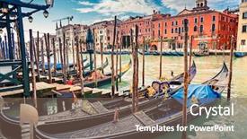  Presentation with dentinal tubules root canal - Presentation theme featuring grand canal in venice italy background and a violet colored foreground