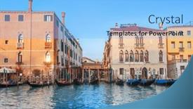  Presentation with canal - Slide deck enhanced with grand-canal-in-venice-italy background and a light blue colored foreground