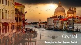  Presentation with canal - Slide deck enhanced with grand-canal-in-venice background and a violet colored foreground