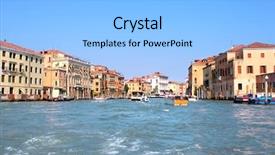  Presentation with canal - PPT layouts with grand canal of venice italy summer day background and a light blue colored foreground