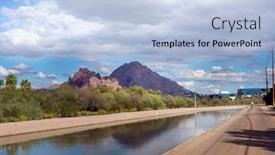  Presentation with phoenix - Colorful PPT theme enhanced with grand-canal-phoenix-scottsdale-az backdrop and a light blue colored foreground