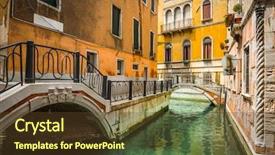  Presentation with canal - Colorful PPT layouts enhanced with grand canal venice italy backdrop and a tawny brown colored foreground