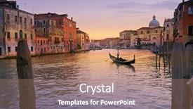  Presentation with venice - PPT theme featuring grand canal venice italy background and a coral colored foreground