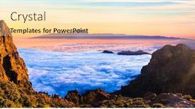  Presentation with island sunset - Presentation theme featuring grand-canary-island-mirador-roque background and a lemonade colored foreground