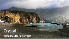  Presentation with volcanic eruption sopka klyuchevskoy volcano - PPT layouts enhanced with grand canary with amazing black background and a tawny brown colored foreground