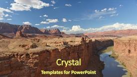  Presentation with grand canyon - PPT theme with grand canyon - arizona united states background and a tawny brown colored foreground