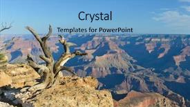  Presentation with grand canyon - Cool new theme with grand canyon - arizona united states backdrop and a light blue colored foreground