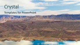 Presentation with helicopter - PPT layouts featuring grand canyon and lake mead background and a sky blue colored foreground