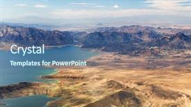  Presentation with helicopter - Amazing PPT layouts having grand canyon and lake mead backdrop and a ocean colored foreground