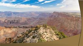  Presentation with grand canyon - Slide deck with grand-canyon-arizona-usa background and a coral colored foreground