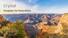  Presentation with grand canyon - Cool new slide deck with grand-canyon-arizona-usa backdrop and a light blue colored foreground