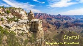  Presentation with grand canyon - PPT theme with grand-canyon-arizona-usa background and a tawny brown colored foreground