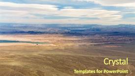  Presentation with grand canyon - Beautiful slides featuring canyon desert and lake mead backdrop and a tawny brown colored foreground