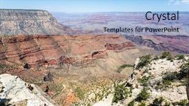 Presentation with grand canyon - Presentation theme having grand canyon national park wild background and a light blue colored foreground