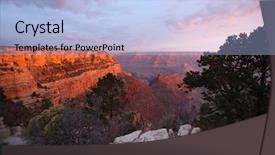  Presentation with grand canyon - PPT theme consisting of grand canyon national park background and a  colored foreground