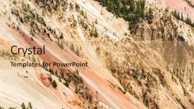  Presentation with panorama from bryce canyon national - PPT layouts having grand canyon of the yellowstone background and a coral colored foreground
