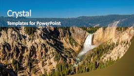  Presentation with yellowstone - PPT layouts having grand canyon of yellowstone background and a teal colored foreground