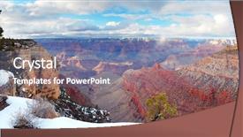  Presentation with grand canyon - Amazing slide deck having grand canyon panorama view backdrop and a ocean colored foreground