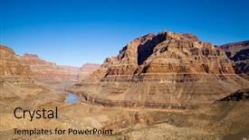  Presentation with grand canyon - PPT theme enhanced with grand canyon rocks landscape view background and a coral colored foreground