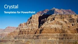  Presentation with grand canyon - Presentation with grand canyon rocks landscape view background and a ocean colored foreground