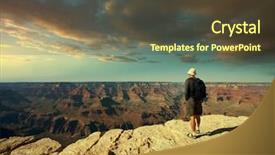  Presentation with grand canyon - Amazing slides having grand canyon backdrop and a tawny brown colored foreground