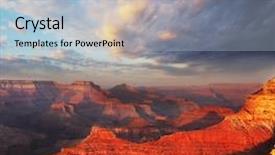  Presentation with grand canyon - Colorful PPT theme enhanced with grand canyon backdrop and a light blue colored foreground