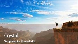  Presentation with grand canyon - Presentation design enhanced with grand canyon background and a violet colored foreground