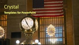  Presentation with manhattan - Slide set featuring grand-central-train-station-manhattan background and a  colored foreground