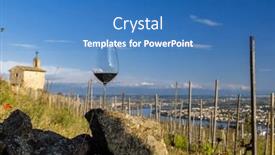  Presentation with vineyard - Slide set consisting of grand-cru-vineyard-and-chapel and a teal colored foreground