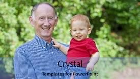  Presentation with grandfather - Presentation enhanced with grand father - grandfather holding happy grandson background and a teal colored foreground