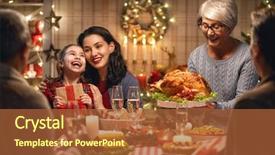  Presentation with family tree - Audience pleasing presentation theme consisting of grand father - merry christmas happy family are backdrop and a  colored foreground