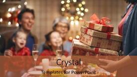  Presentation with merru christmas - Theme with grand father - merry christmas happy family are background and a red colored foreground