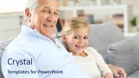  Presentation with theripist couch - Cool new theme with grand father - portrait of grandfather with little backdrop and a sky blue colored foreground