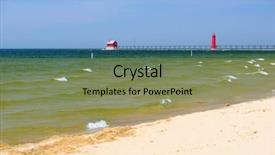  Presentation with usa - Beautiful slide deck featuring grand haven south pierhead inner backdrop and a seafoam green colored foreground