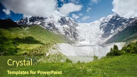  Presentation with adventure - Colorful presentation design enhanced with grand-icefall-near-mt-tetnuldi backdrop and a tawny brown colored foreground