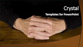  Presentation with old wooden table food - Amazing PPT layouts having grand ma - old hands resting backdrop and a black colored foreground