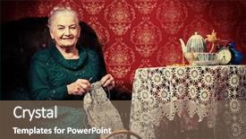  Presentation with rest - PPT layouts featuring grand mother - portrait of a smiling senior background and a  colored foreground