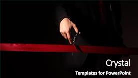  Presentation with grand opening - Audience pleasing presentation consisting of grand opening - hand of a businessman backdrop and a black colored foreground