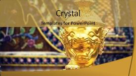  Presentation with bangkok - Colorful presentation enhanced with grand palace garuda wat phra backdrop and a yellow colored foreground