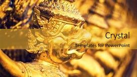  Presentation with thailand - Amazing presentation theme having grand palace garuda wat phra backdrop and a gold colored foreground