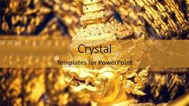  Presentation with bangkok - PPT layouts consisting of grand palace garuda wat phra background and a gold colored foreground