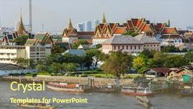  Presentation with bangkok - Cool new presentation design with grand palace in bangkok thailand backdrop and a violet colored foreground